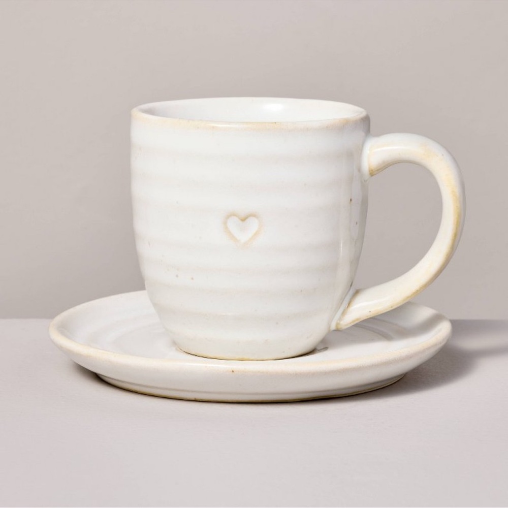Heart Mug & Saucer